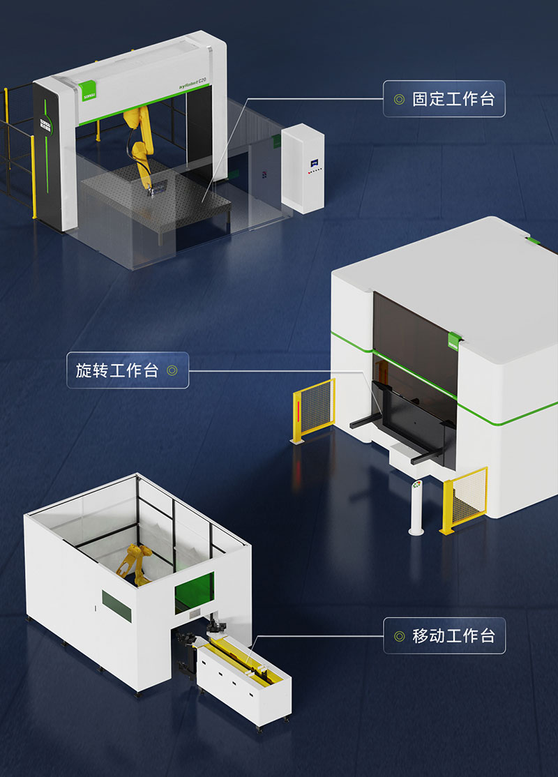 三维机器人激(ji)光切割(ge)机,三维激光(guang)切割机,3D激光切割机,多工作台可选